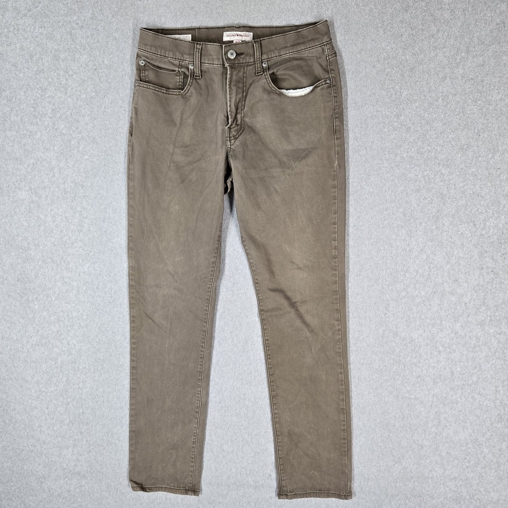 Lucky Brand Men Pants 30X32 Brown Khakis Twill 121 Slim Straight 30"